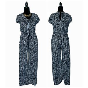 Anne Klein 2 Ruffle Front Jumpsuit Pants